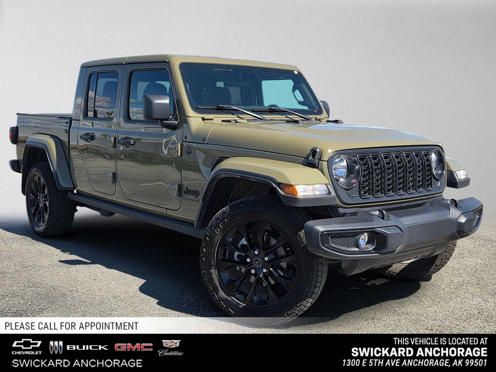 2025 Jeep Gladiator Nighthawk in Green — front three-quarter view