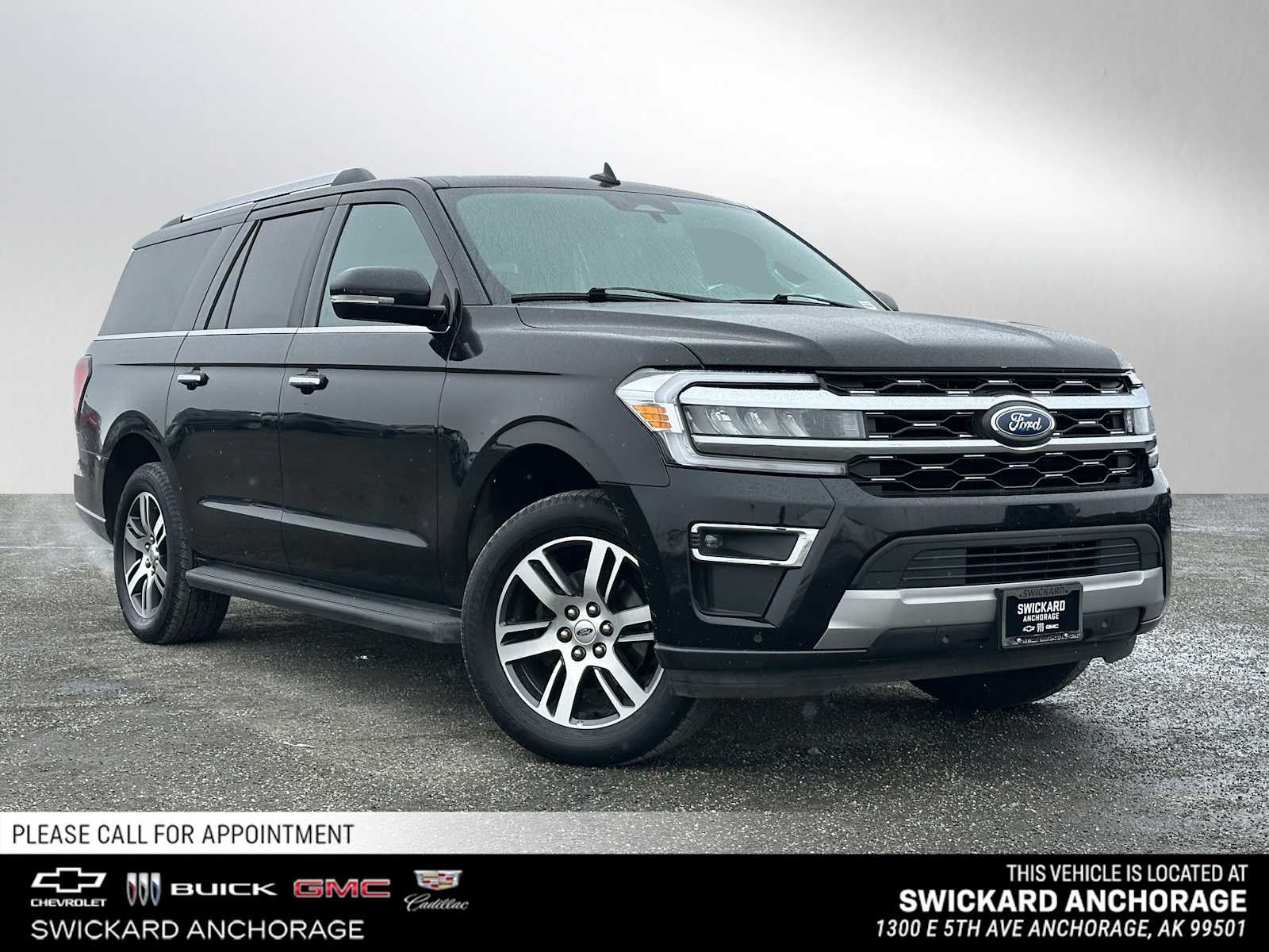 2024 Ford Expedition Limited MAX in Black — front three-quarter view