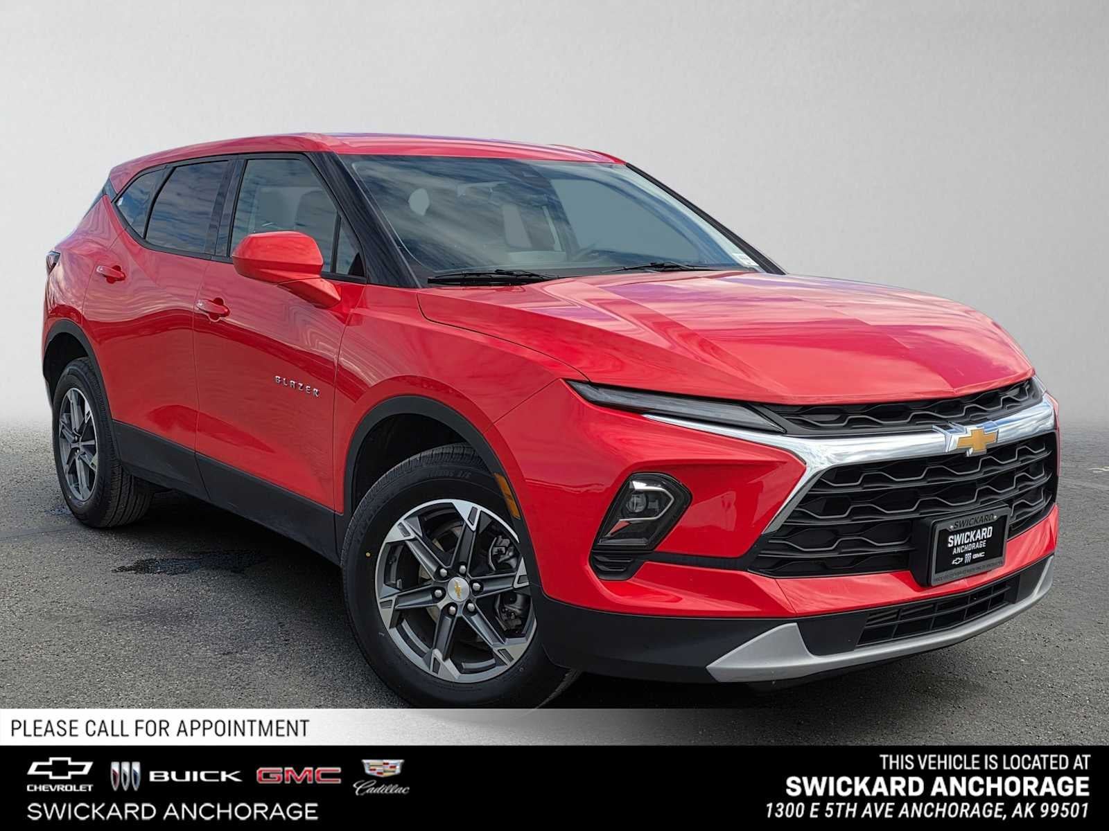 2025 Chevrolet Blazer 2LT in Habanero Orange — front three-quarter view